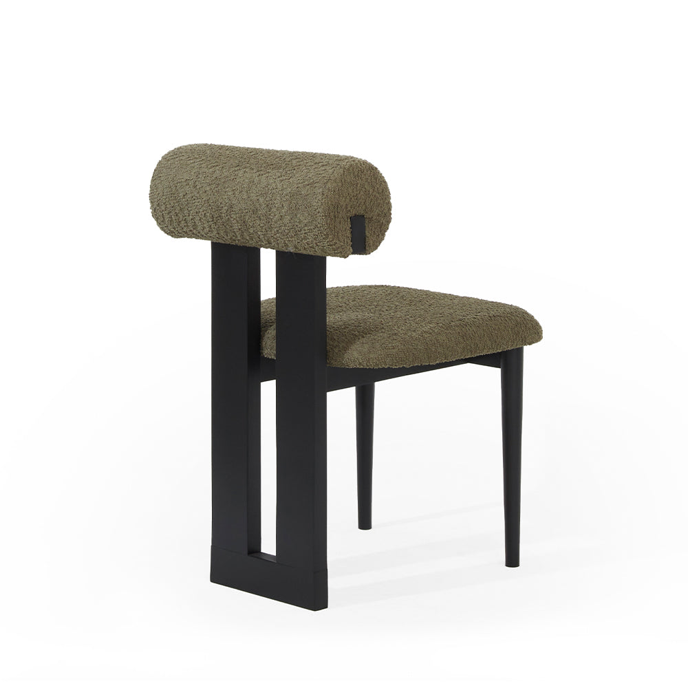 C0204 Bouclé Stoff Stuhl